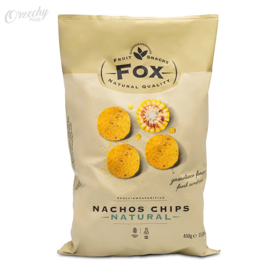 Chipsy nacho okrągłe z solą „FOX“, 450 g