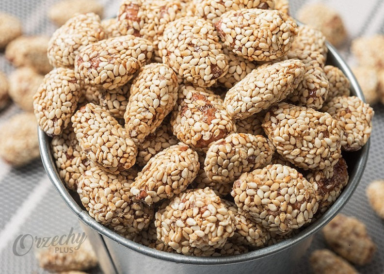 Prażone karmelizowane migdały z sezamem, 1 kg