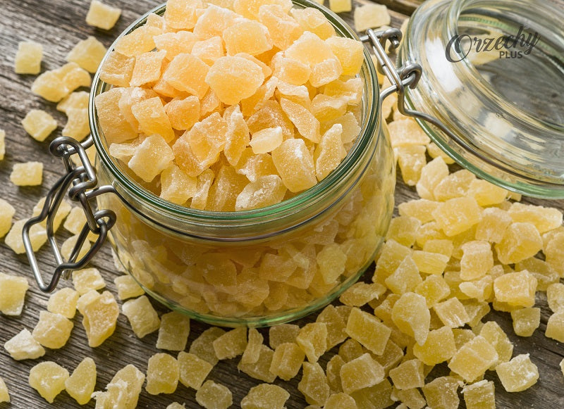 Suszony ananas kandyzowany kostka, 1 kg
