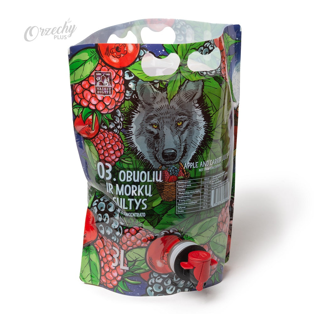 Sok jabłkowo-marchewkowy, 3 l