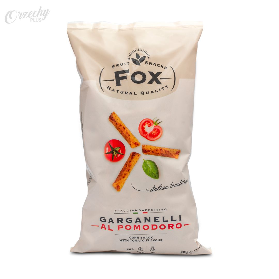 Kręcone chrupki kukurydziane z pomidorami „FOX“, 300 g