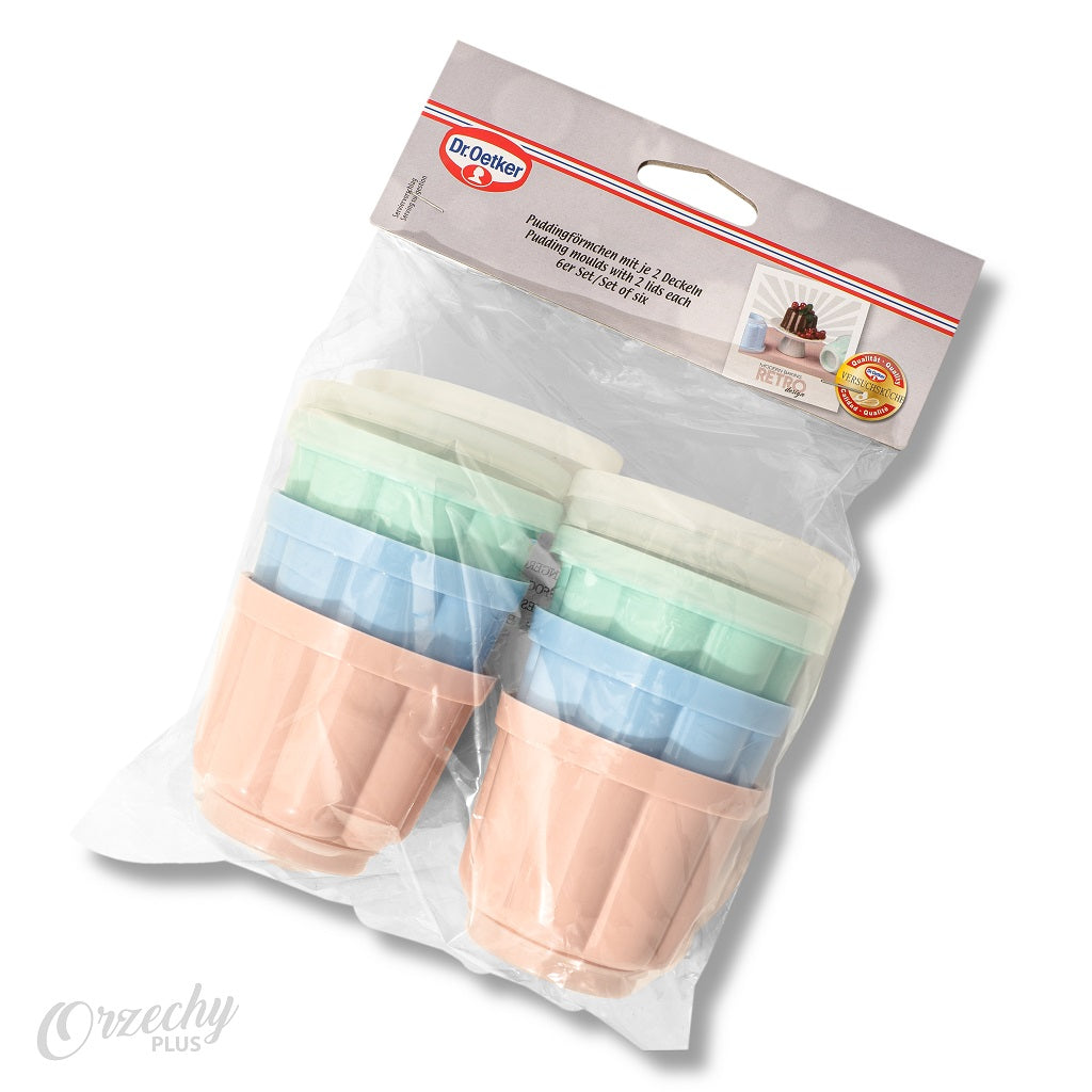 DR. OETKER foremki na budyń z pokrywkami, 1 szt.