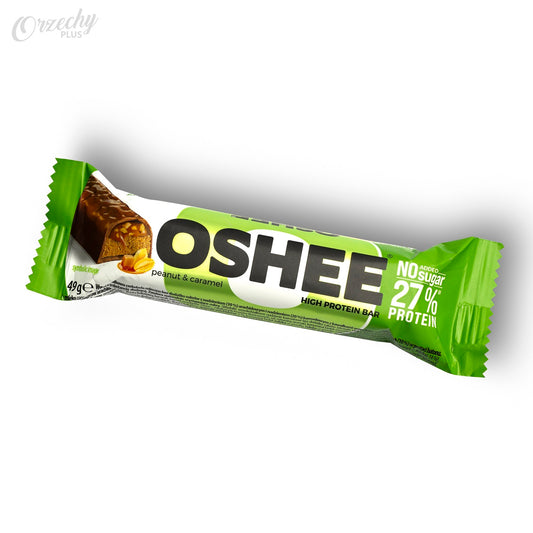 Baton proteinowy ,,OSHEE” o smaku orzechowym z karmelem 27% białka, 49 g