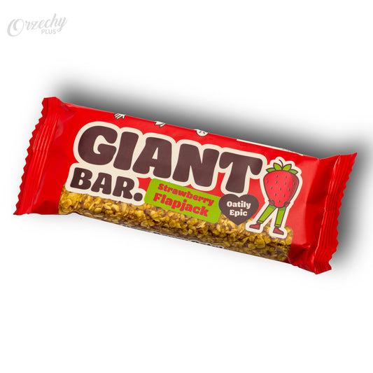 Baton owsiany „Ma Baker Giant Bar“ z truskawkami, 90 g