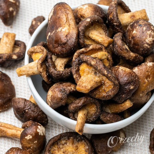 Chipsy z grzybów shiitake, smażone w próżni w niskiej temperaturze, 300 g