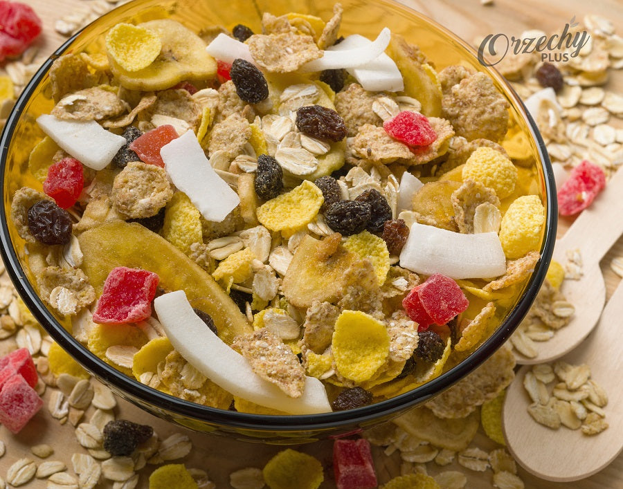 Płatki z owocami tropikalnymi i orzeszkami ziemnymi, 1 kg
