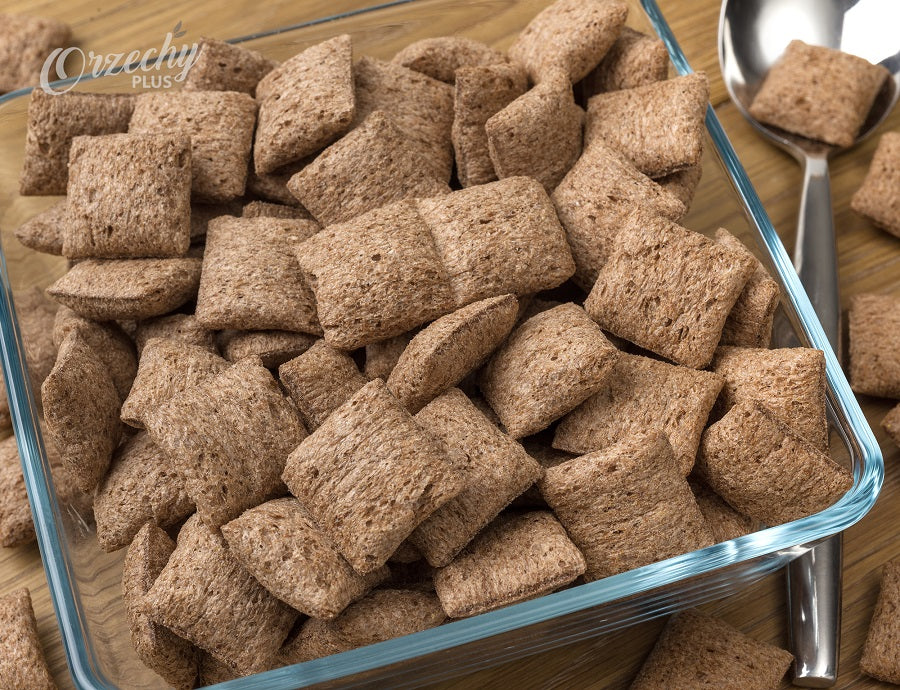 Płatki śniadaniowe poduszeczki z nadzieniem orzechowym, 500 g