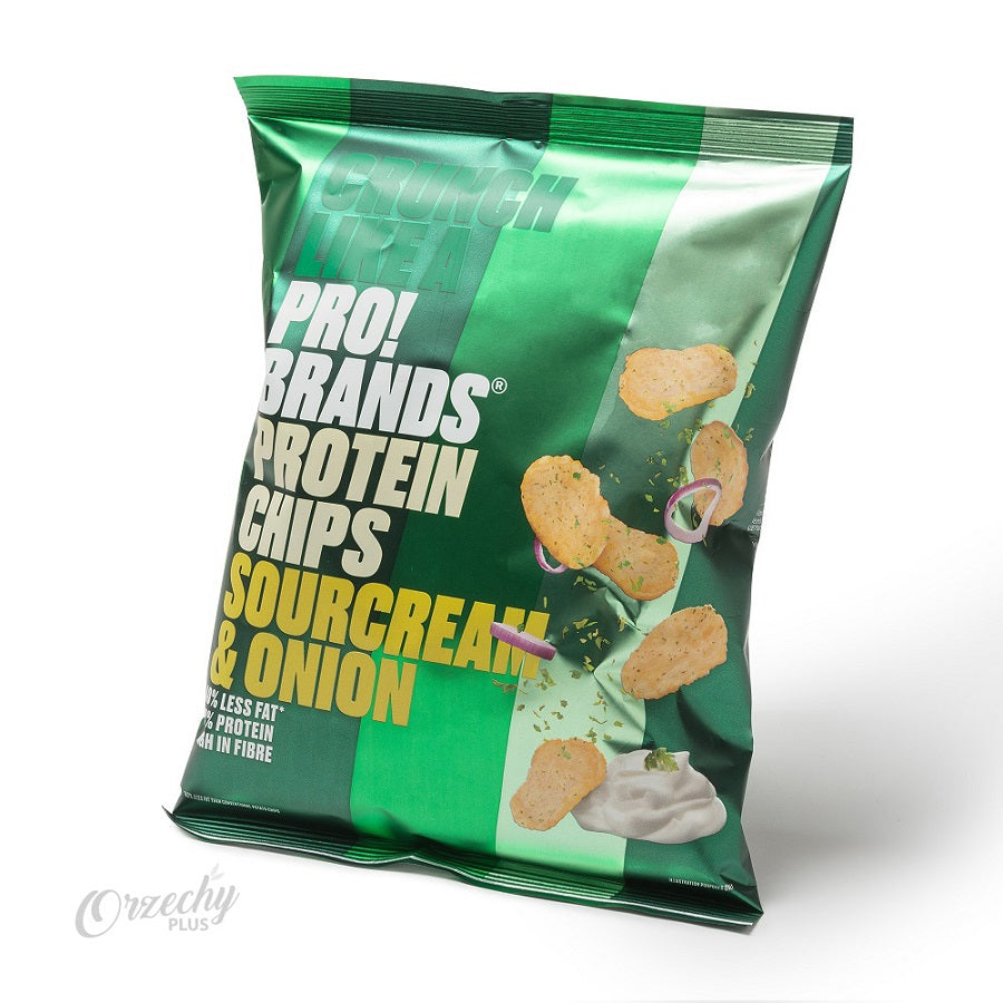 Chipsy proteinowe „PRO!BRANDS“ o smaku śmietankowo-cebulowym, 50 g