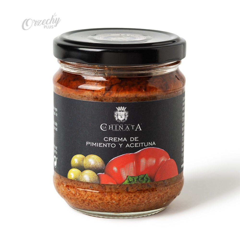 Pasta do smarowania z zielonymi oliwkami i papryką „LA CHINATA“, 180 g