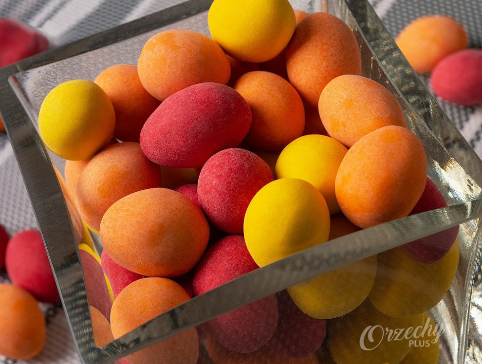Migdały w kolorowej czekoladzie „Ogień“, 1 kg