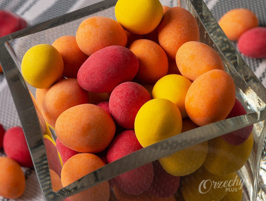 Migdały w kolorowej czekoladzie „Ogień“, 1 kg