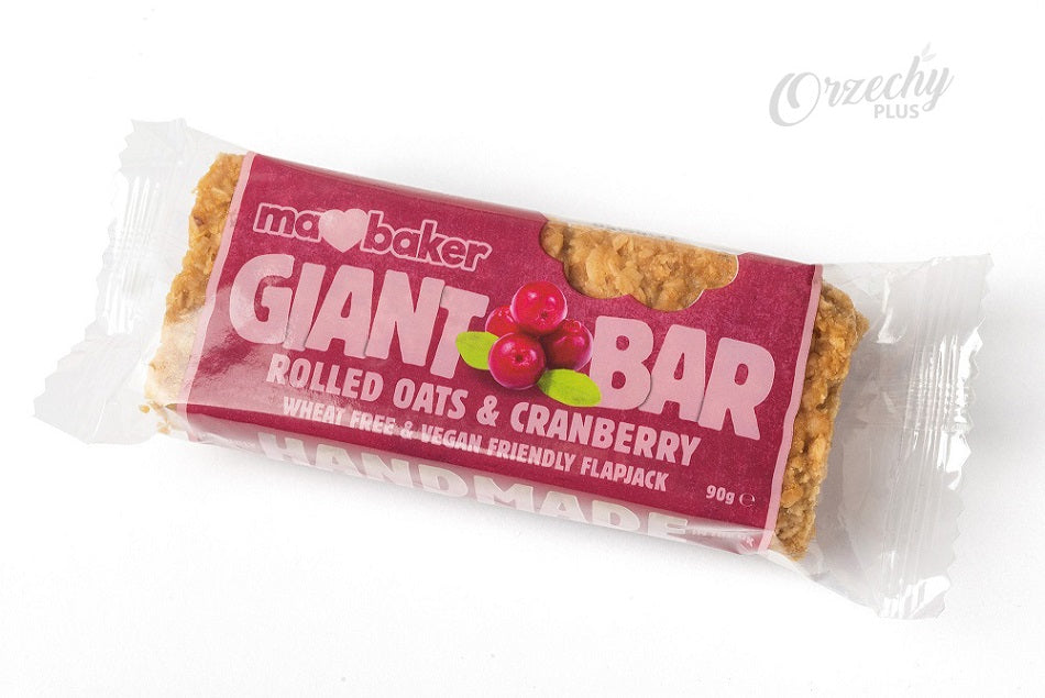 Baton owsiany „Ma Baker Giant Bar“ z żurawiną, 90 g