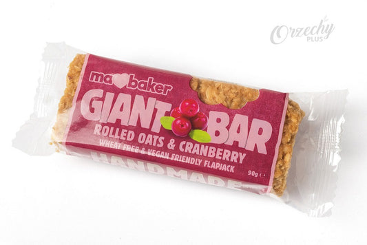 Baton owsiany „Ma Baker Giant Bar“ z żurawiną, 90 g