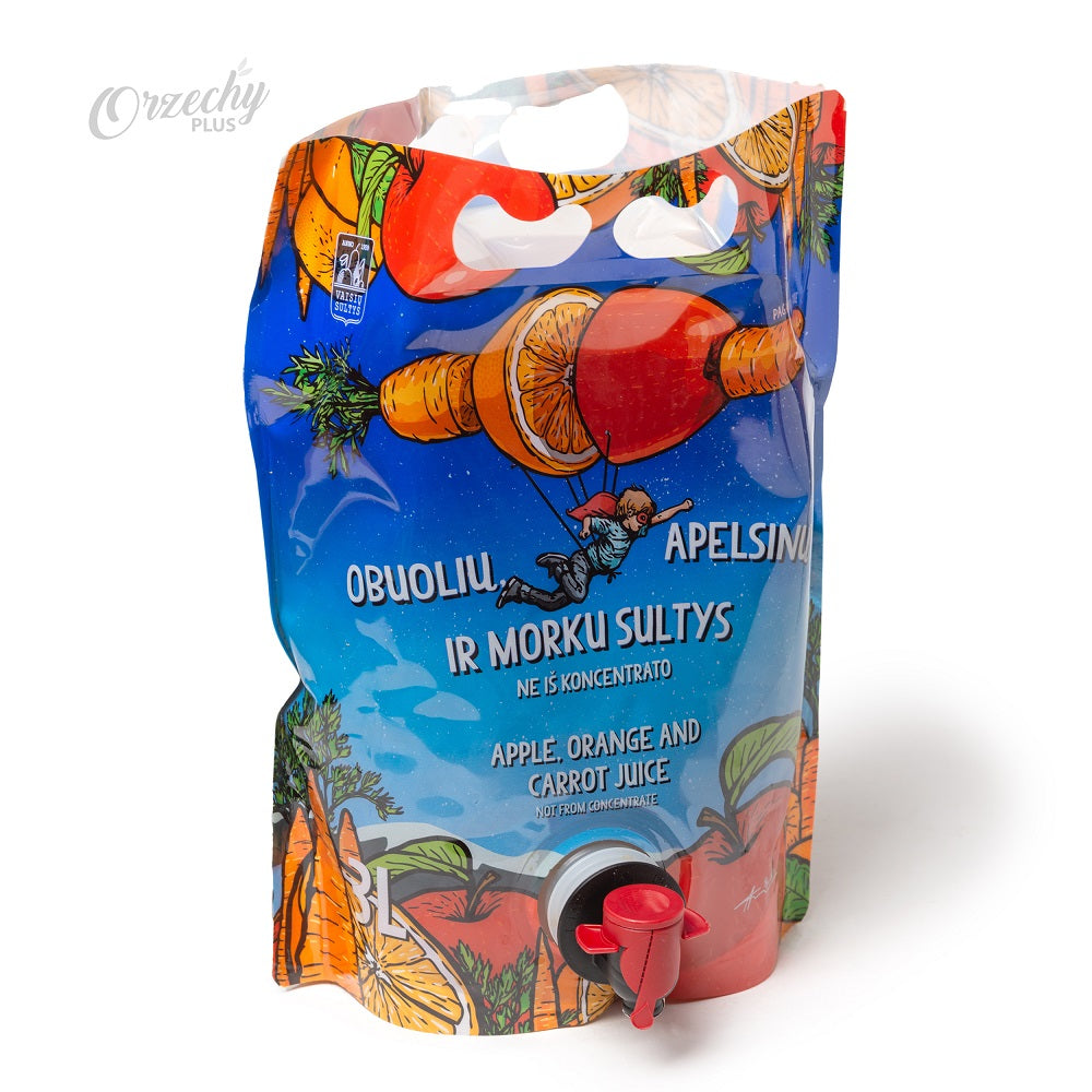 Sok jabłkowo-pomarańczowo-marchewkowy, 3 l