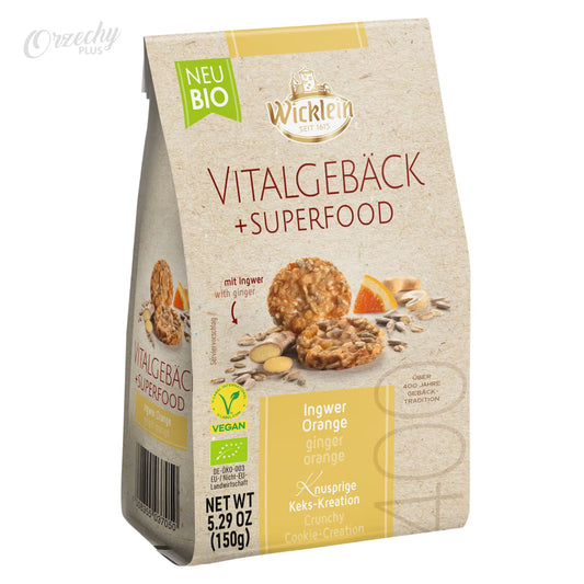 „Wicklein“ ciastka owsiane z imbirem i pomarańczą, 150 g