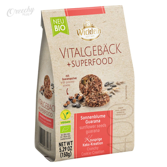 „Wicklein“ ciastka owsiane z ziarnami słonecznika i guaraną, 150 g