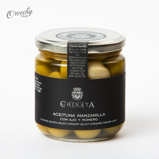 Oliwki z czosnkiem i rozmarynem „LA CHINATA“, 350 g