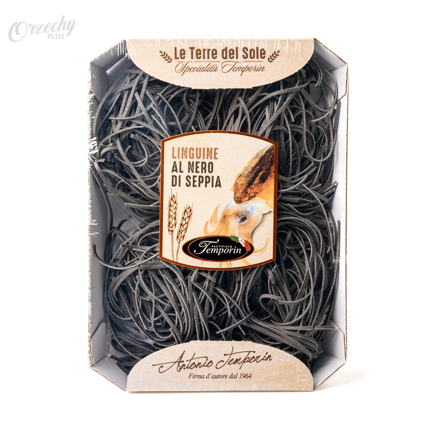 Makaron linguine „PASTIFICIO TEMPORIN“ z atramentem z kałamarnicy