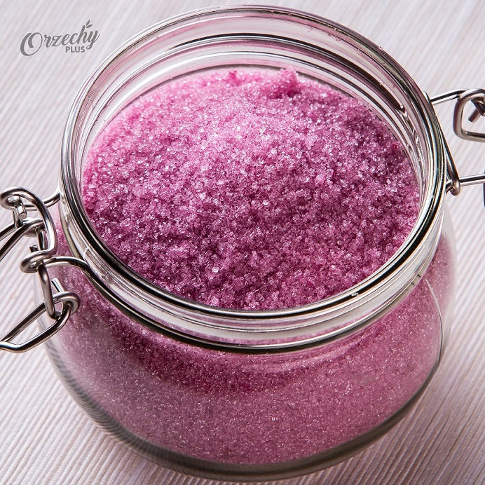 Cukier barwiony o smaku malinowym, 1 kg