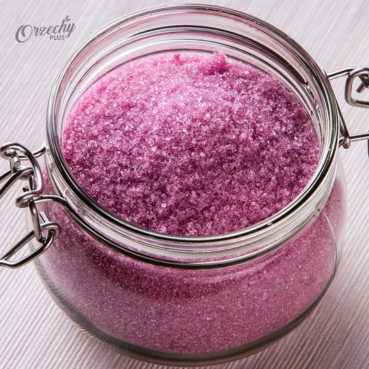 Cukier barwiony o smaku malinowym, 1 kg