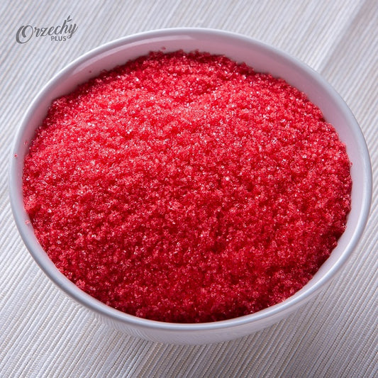 Cukier barwiony o smaku truskawkowym, 1 kg